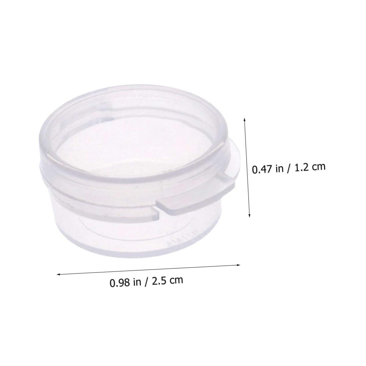 FUNOMOCYA Practical Soil Sample Storage Box 25pcs Round Organizer Jars Smooth Lids for Soil Earrings