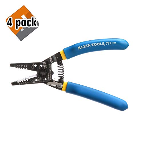 Klein Tools 11055 Wire Cutter and Wire Stripper, Stranded Wire Cutter, Solid Wire Cutter, Cuts Copper Wire (4 Pack)