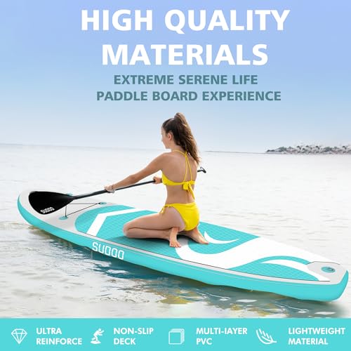 SUDOO Inflatable Stand Up Paddle Board 10'x30"x6"/300x76x15cm Stand Up Paddle Board Ultra-Light Included Inflatable SUP Board, Adj Paddle, Pump, Backpack, Leash, 3 Fins, Non-Slip Deckpad, Repair Kit - Image 3