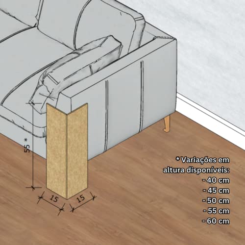 Arranhador para Gatos de canto Sofá Gatto Karino - Kit 2un Carpete (Grafite, 60 cm)