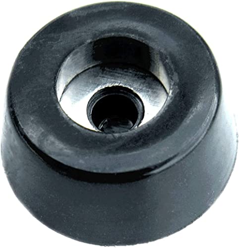 5/16” H x 1/2” D Round Rubber Feet with Washer - Tapered Rubber Feet with Steel Washer - Small Rubber Feet for Furniture - Small Rubber Feet for Electronics - Rubber Feet for Appliances, Equipment (8)