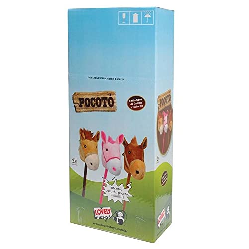 Cavalo De Pelúcia Com Som E Rodas - Lovely Toys, Marrom
