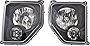 Garage-Pro Headlight Compatible with 2010-2012 Jeep Liberty Passenger and Driver Side Halogen Set CAPA, Clear Lens; Black Interior