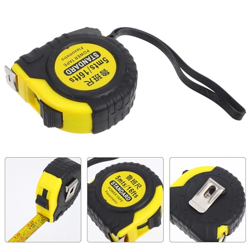 Cinta métrica retráctil de bolsillo 5m acero inoxidable miniatura 7