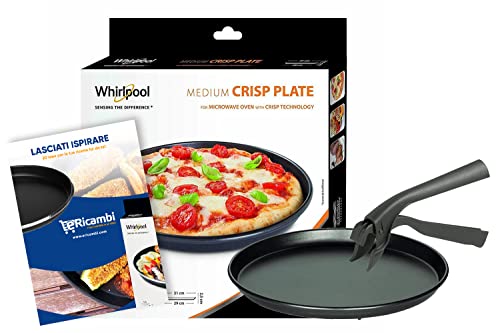Il piatto Crisp Whirlpool è un accessorio innovativo progettato per l'uso nei forni a microonde Whirlpool. È realizzato con materiali di alta qualità e presenta una superficie speciale che consente di ottenere una cottura croccante e dorata in tempi ridotti.