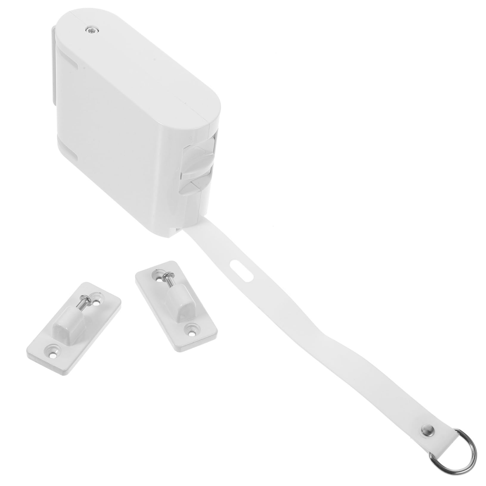 Teleskop Wäscheleine aus Abs und TPU mit No Drill Installation Vielseitig zum Aufhängen von Wäsche und Decken Beim Camping und Innenbereich Weiß