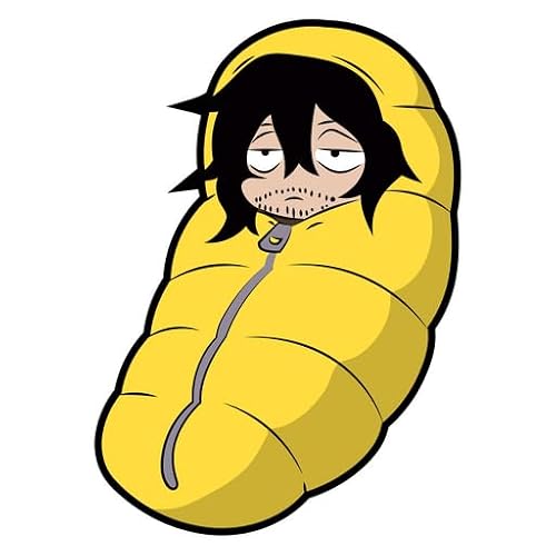 MHA Shota aizawa Sleeping Bag Cool Vinyl Decal Sticker UV & Water Proof Gift Laptop Car Bumper Window Tumbler Accessories 4.2" Anime