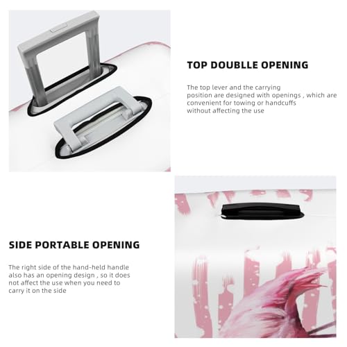 Flamingo Luggage Cover Washable Elasticated Luggage Covers for Suitcase TSA Approved Stylish Scratch Resistant Luggage Case Protector4