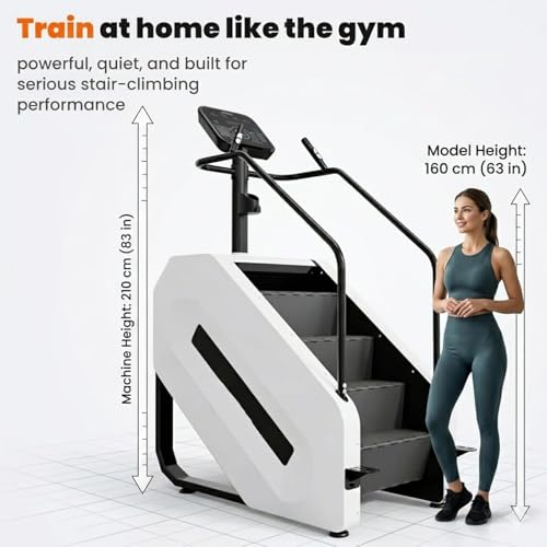Image of Stairmaster Machine with Led Screen, Commercial Grade Stair Climber for Cardio Training, 15 Speed Levels Continuous Climbing Exercise Machine, 15-164 Steps Per Minute