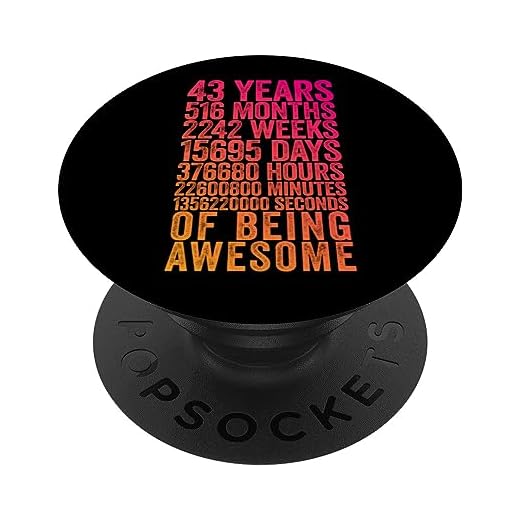 Divertida camiseta de cumpleaños número 43 Old Meter Funny 43 Year Old Gifts PopSockets PopGrip Intercambiable