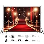 Red Carpet Backdrop 8x6ft Fabric Stage Award Ceremony Banner Fashion Show Photos VIP Party Decor Movie Night Backdrop Red Carpet Birthday Banner Graduation Senior Background - Image 2