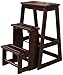 SKOAJAS Sgabello con gradini Portatile Sgabello per Famiglie Semplice - Legno a 3 Livelli, Scala per Scaffali in Legno per Fiori, Espositore per Esterni per Balcone di Casa da Giardino, Gr