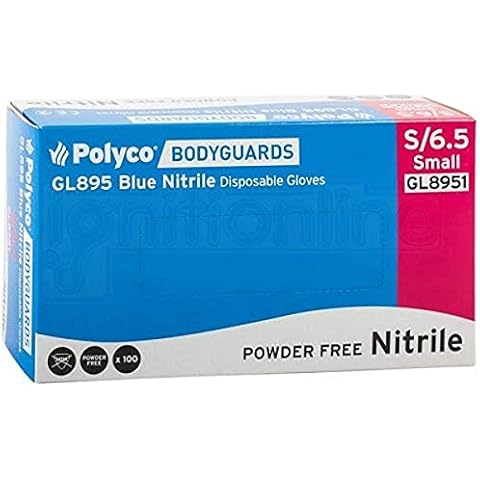 Polyco GL8951 Bodyguards 4 Nitrile Powder Free Disposable Glove, Blue, 2 Count (Pack of 1) Cover