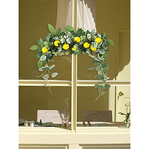 Wodmb Chair Back Flower Imitation Door Lintel Artificial Plant Pendant Table Decorations Natural Rattan Lemon Wall Decoration #TOP2