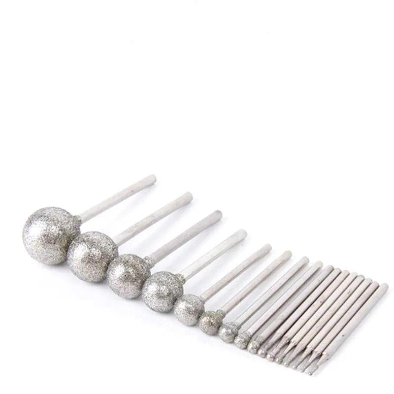 Set de 11 herramientas de corte con cabeza diamantada miniatura 1