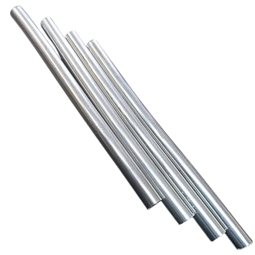 RotoMetals' 4pcs 99.99% High Purity Zinc Rod Zinc Metal Anode for Water Purification & School Scientific Experiment Research Diameter 1/4