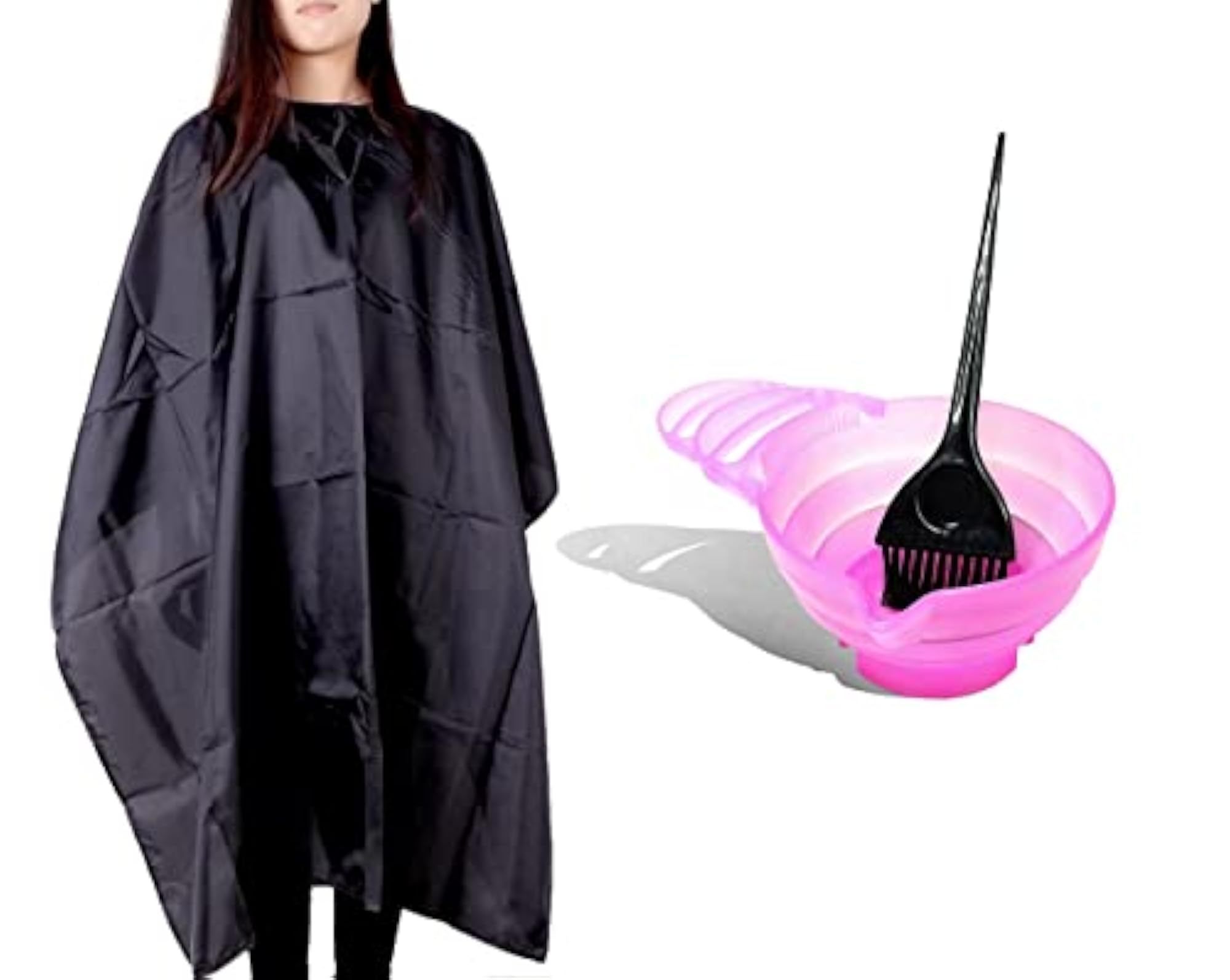 Hair Coloring Dye Bowl with Brush and Cutting Sheet