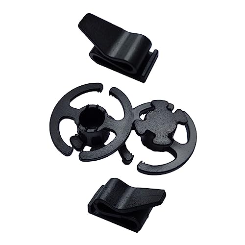 SAFIGLE 2pairs Protective Mask Hooks for Ski Helmets Mask Connectors for Lightweight Plastic Clips for Cycling and Skiing Black
