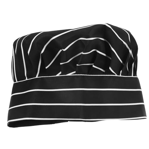 TENDYCOCO Gorro De Cocinero De Champiñones Sombrero De Trabajo Sombreros De Cocina Gorras De Cocinero Sombreros para Tapa De Trabajo Gorros De Chef para Mujer Black Poliéster