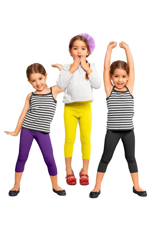 Image of NIK & KNIT Premium Stretchable Plain Capri Leggings for Girls /Kids | Night Wear | Leggings /Capris (Top /T-Shirt NOT Included)