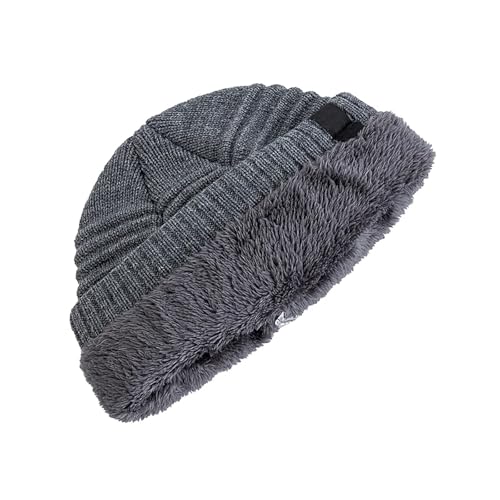 Gorro con forro de piel para paseos de invierno YUNYUN678 6