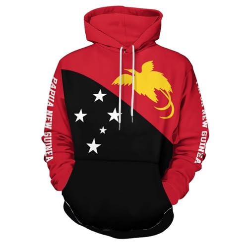 Sweat-shirt drapeau Papouasie-Nouvelle-Guinée décontracté pour le streetwear