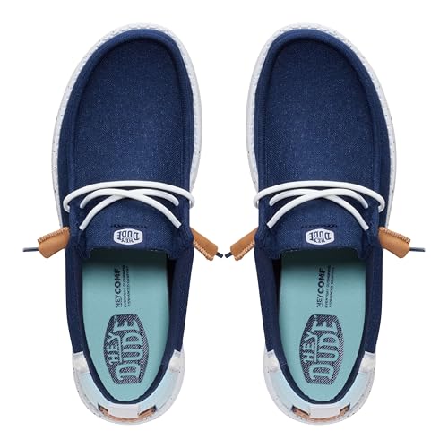 Image of HEYDUDE Men's Wally Craft Linen Slip-On Loafers | Lightweight Comfortable Shoes | Travel Ready Casual Walking Sneakers