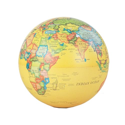 Globo luminoso de rotación automática de 5.9 pulgadas de diámetro con base transparente, globo educativo para viajeros para decoración del hogar
