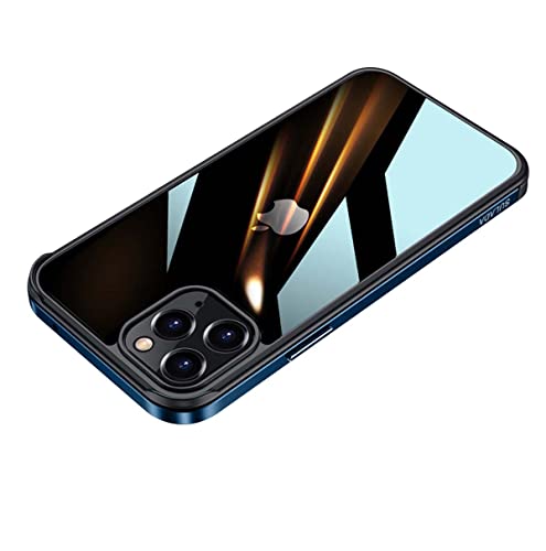 Carcasa Bumper Metal para iPhone 11 Pro Max Protection Plexiglass (azul)