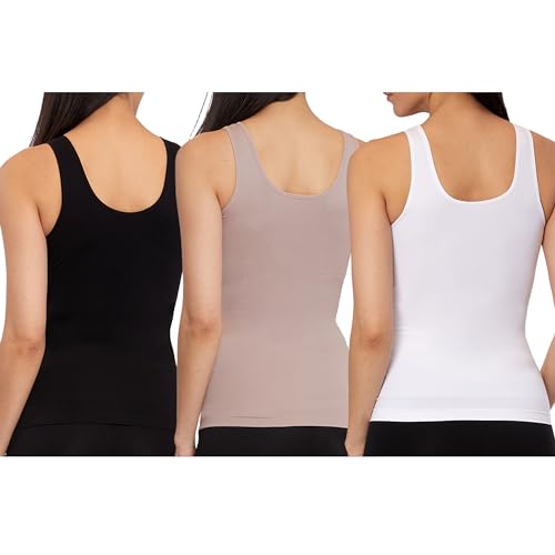 Image of Skinnygirl Women's Scoop Neck Seamless Shaping Camisole, 3-Pack