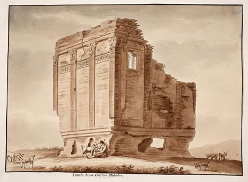 Peinture murale Temple de Fortuna affiche impression sur toile salon moderne 60x90cm