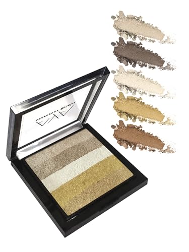 AYA Shimmer Brick Highlighter, Powder Highlighter and Bronzer, Shade 03, Easy-to-Blend Formula