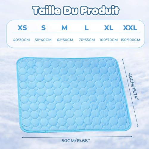 Tapis refroidissant pour chat portable et durable en tissu résistant aux rayures pour l'été - 4