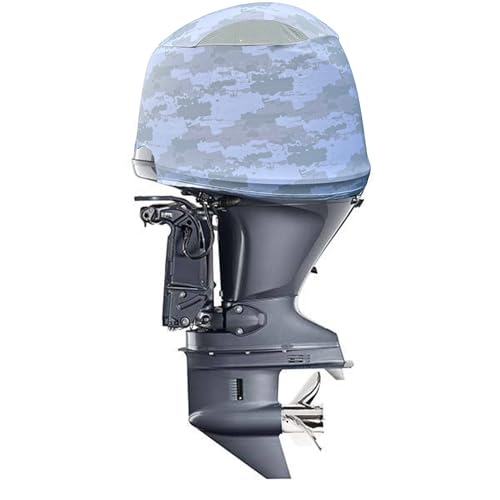 Image of Grey Digital Camo Outboard Motor Cover for Yam V8 F350 HP | Made in USA to Stay on While You Run! | 103D