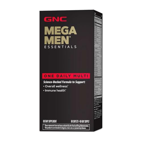 GNC Mega Men Essentials One Daily Multivitamin | Supports Overall Health and Muscle Performance | 60 Count