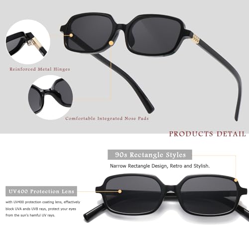 Long Keeper Small Retro Sunglasses for Women Men 90s Narrow Rectangle Sunglasses Vintage Slim Square Rectangular Sunglasses4