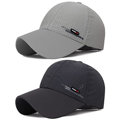 AYPOW Casquette de Baseball Homme, 2 Pièces Séchage Rapide Chapeau de Soleil Lègére Respirant, Sport Outdoor Chapeau de Baseball per Running Alpinisme Cyclisme Randonnée