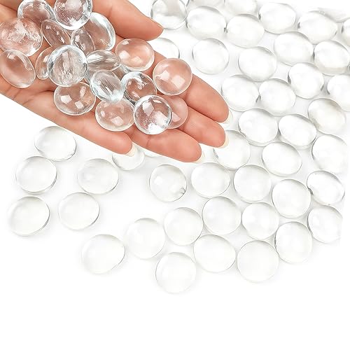 ARSUK Ciottoli di Vetro Trasparenti 170-180 pezzi 955 g (17-20 mm) Pietre Decorative per Vasi, Centrotavola, Matrimoni, Acquari, Giardino, Mosaico, Artigianato e Decorazioni Casa