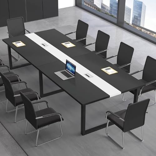 ENWYTE 会議用テーブル 160-360cm パソコンデスク 長机 4?12人用 オフィスデスク 事務机 厚肉鋼管 強力な耐荷重性 会議研修デスクミーティング 長尺 ミーティングテーブル 商談用 大人数会議対応 ミーティング カンファレンストレーニング