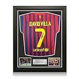 barcelona 2011 roster Camiseta original de local del Barcelona 2011-12, con estampado de aficionado, firmada por David Villa. Tenga en cuenta que estas camisetas originales pueden presentar desgaste natural. Con marco negro estándar. Tamaño aproximado: 840 x 670 mm