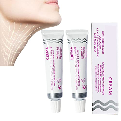 España NECKPON Crema de cuello de colágeno hidrolizado, crema reafirmante para el cuello, blanquea la crema de cuello de cisne, levanta y rejuvenece la piel flácida. (2 unidades)