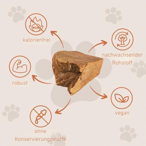 Wildfang® Kauwurzel aus Baumheide für Hunde, Größe S - Natürliches Kauspielzeug Hund, splitterfreies Hundespielzeug unzerstörbar zur Zahnpflege Hund & Welpenspielzeug (für Hunde unter 15 kg), 1 Stück