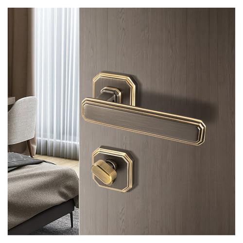 Cerradura de puerta interior silenciosa de latón para puertas de madera 6