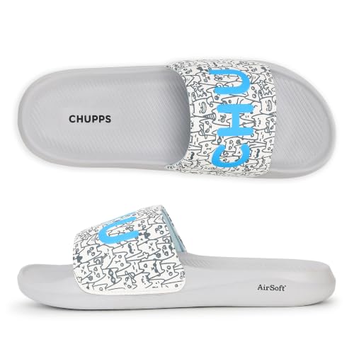 Image of CHUPPS Roadster Grey Drift Orthopedic Slippers | Soft Footpharma Footbed | Breathable Ventilation Holes | Lightweight Flip Flops | Anti-Skid Chappals for Everyday For Mens
