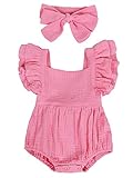 Mono para niña con volantes, hecho de tela suave, cómodo, transpirable, agradable al tacto y no se encoge ni se decolora fácilmente