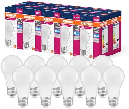 OSRAM LED Star Value Classic A60 LED Bulb for E27 Socket, Pear  