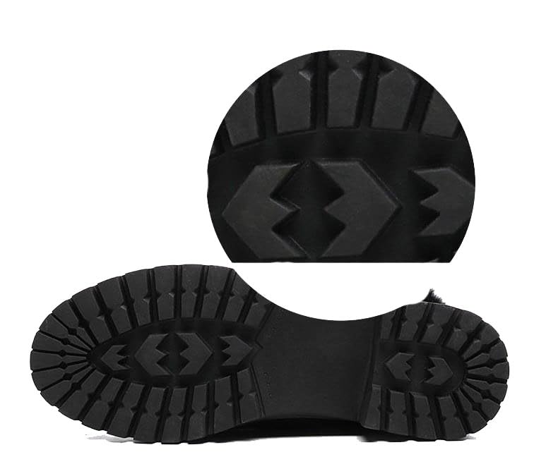 Women Winter Plush Warm Fur Lined Suede Snow Boots Outdoor Casual Side Zipper Anti-Slip Comfortable Walking Cotton Ankle Booties4