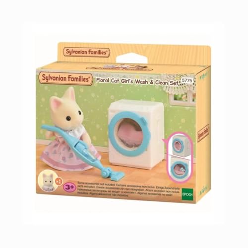 SYLVANIAN FAMILIES Flora - Juego de limpieza y limpieza para gatos