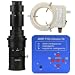 1080P 2K HDMI & USB Digital Industrial Microscope & 500X C-Mount Lens Whit 56-LED Adjustable Ring Light