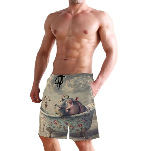Short de bain homme compression Hippo anti-frottement double couche